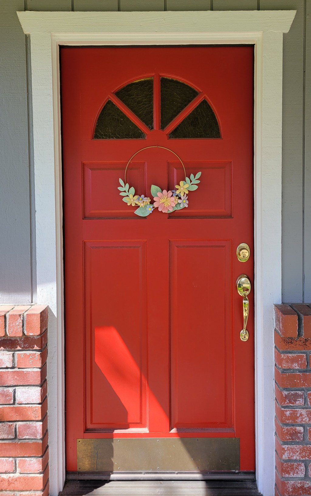 red front door